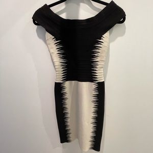 Herve Leger Bertha-Collar Dress